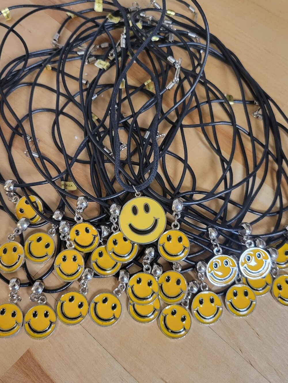 Vintage Smiley Face Choker Necklace Bundle Of 24